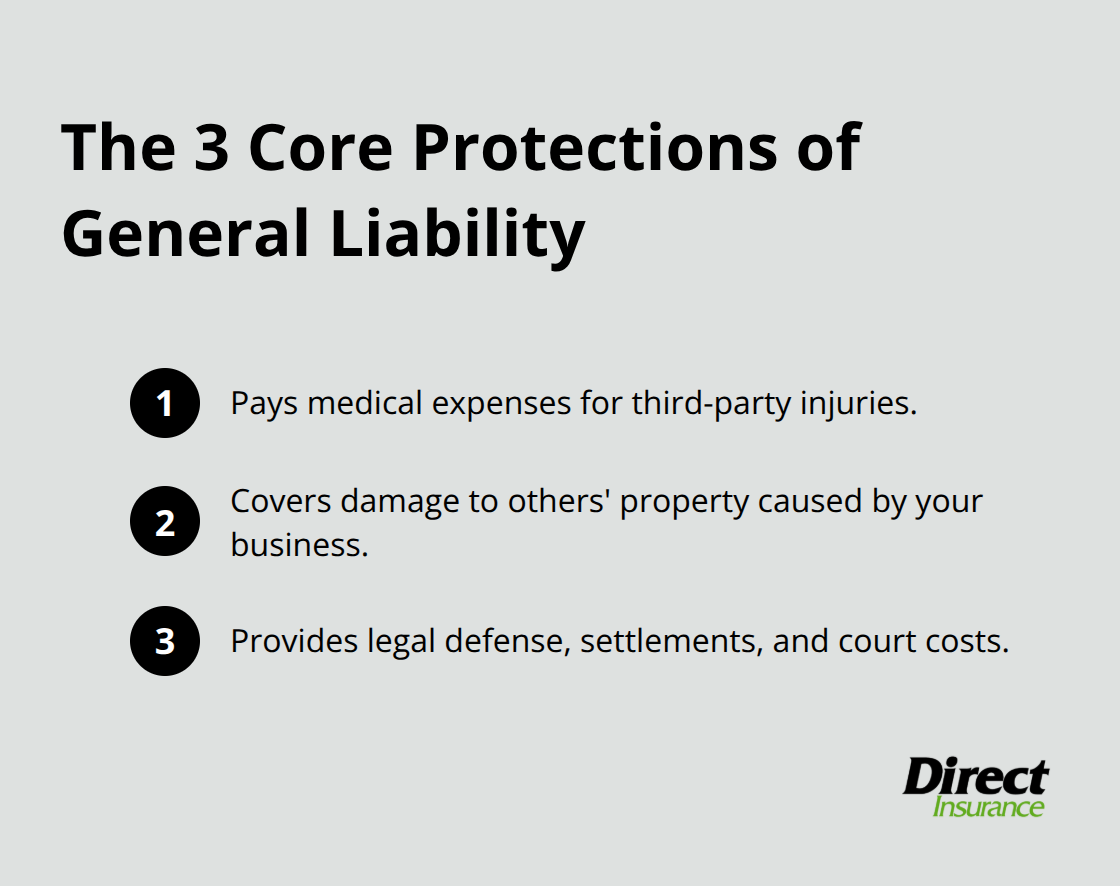 Summary of bodily injury, property damage, and legal defense protections for Utah businesses. - General liability insurance Utah