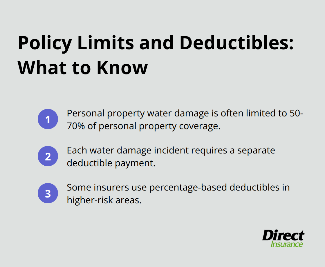 Concise list of key policy limit and deductible considerations for Utah water damage claims - home insurance water damage coverage